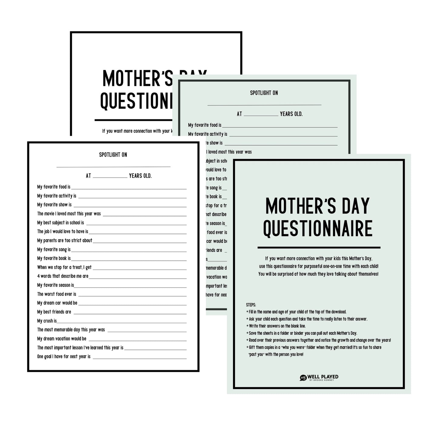Mother's Day Questionnaire